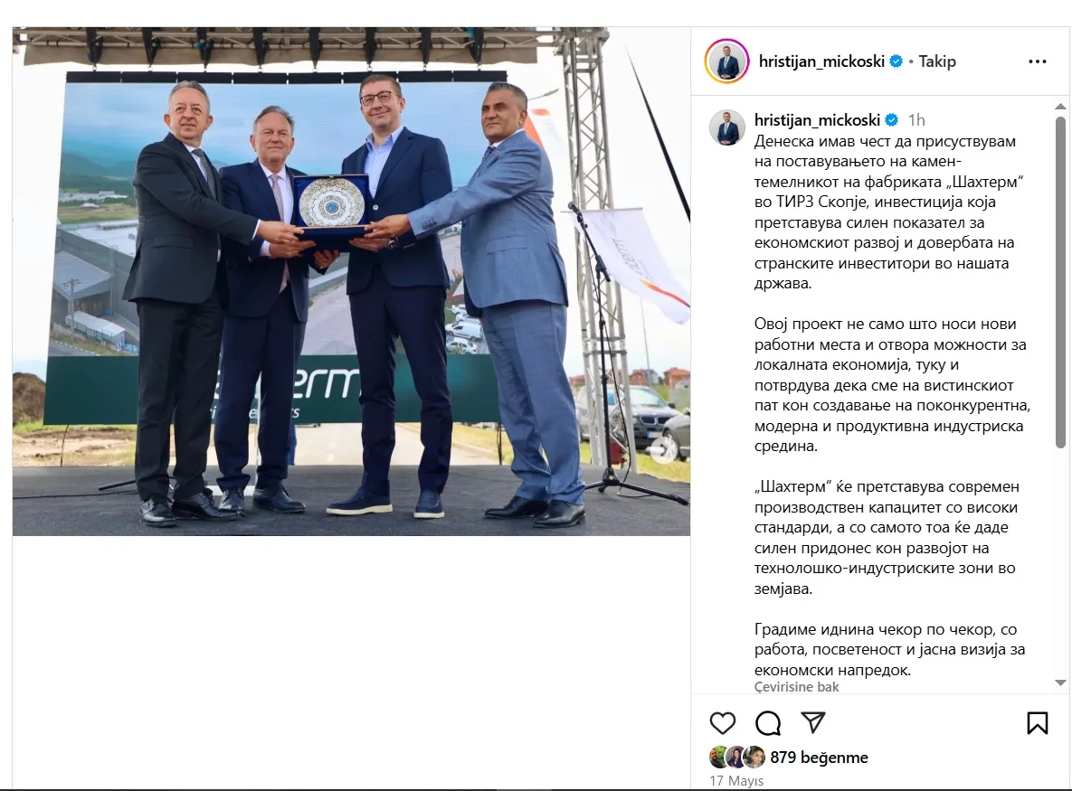 20 HRİSTİJAN MİCKOSKİ TEMEL ATMA TÖRENİ 17-05-2025